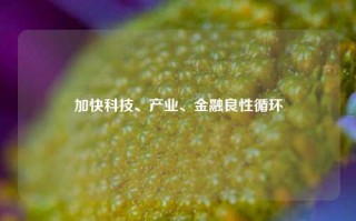 加快科技、产业、金融良性循环