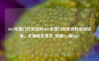 2021年澳门开奖资料2021年澳门开奖资料查询结果，正确解答落实_旗舰Pro版4.697