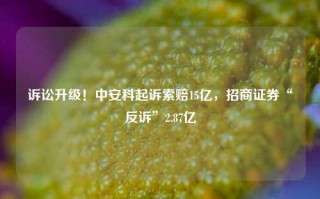 诉讼升级！中安科起诉索赔15亿，招商证券“反诉”2.87亿