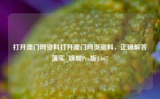 打开澳门网资料打开澳门网页资料，正确解答落实_旗舰Pro版4.667