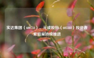 实达集团（600734）、元成股份（603388）投资者索赔案持续推进