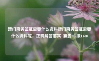 澳门商务签证需要什么资料澳门商务签证需要什么资料呢，正确解答落实_旗舰Pro版4.688