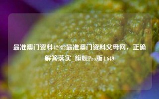 最准澳门资料42982最准澳门资料父母网，正确解答落实_旗舰Pro版4.649