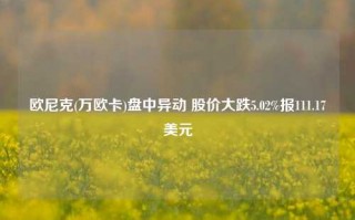 欧尼克(万欧卡)盘中异动 股价大跌5.02%报111.17美元