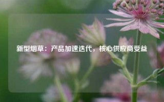 新型烟草：产品加速迭代，核心供应商受益