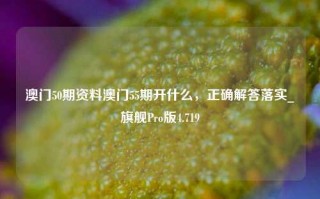 澳门50期资料澳门55期开什么，正确解答落实_旗舰Pro版4.719