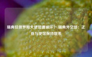 瑞典驻俄罗斯大使馆遭破坏？ 瑞典外交部：正在与使馆保持联系