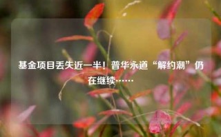 基金项目丢失近一半！普华永道“解约潮”仍在继续……