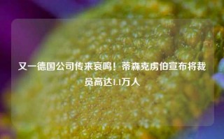 又一德国公司传来哀鸣！蒂森克虏伯宣布将裁员高达1.1万人