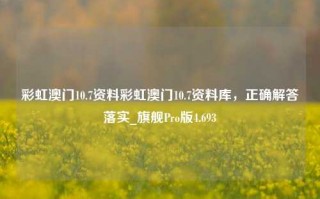 彩虹澳门10.7资料彩虹澳门10.7资料库，正确解答落实_旗舰Pro版4.693