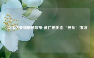 英伟达业绩增速放缓 黄仁勋出面“安抚”市场