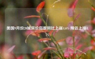 美国9月份20城房价指数同比上涨4.6% 预估上涨4.7%