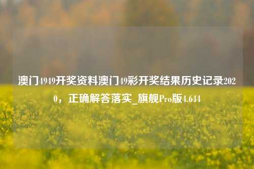 澳门4949开奖资料澳门49彩开奖结果历史记录2020，正确解答落实_旗舰Pro版4.644-第1张图片-车辆报废_报废车厂_报废汽车回收_北京报废车-「北京报废汽车解体中心」