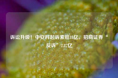 诉讼升级！中安科起诉索赔15亿，招商证券“反诉”2.87亿-第1张图片-车辆报废_报废车厂_报废汽车回收_北京报废车-「北京报废汽车解体中心」