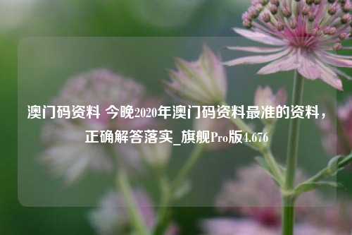 澳门码资料 今晚2020年澳门码资料最准的资料，正确解答落实_旗舰Pro版4.676-第1张图片-车辆报废_报废车厂_报废汽车回收_北京报废车-「北京报废汽车解体中心」