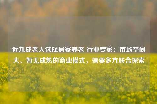 近九成老人选择居家养老 行业专家：市场空间大、暂无成熟的商业模式，需要多方联合探索-第1张图片-车辆报废_报废车厂_报废汽车回收_北京报废车-「北京报废汽车解体中心」