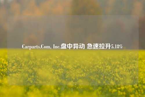 Carparts.Com, Inc.盘中异动 急速拉升5.18%-第1张图片-车辆报废_报废车厂_报废汽车回收_北京报废车-「北京报废汽车解体中心」