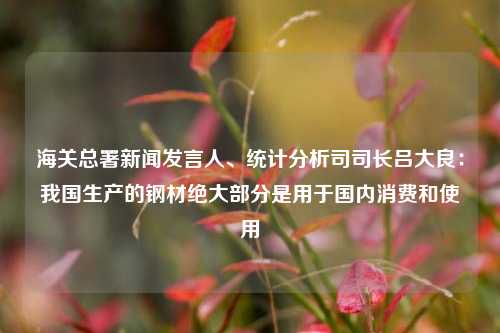 海关总署新闻发言人、统计分析司司长吕大良：我国生产的钢材绝大部分是用于国内消费和使用-第1张图片-车辆报废_报废车厂_报废汽车回收_北京报废车-「北京报废汽车解体中心」