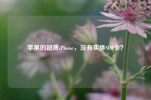 苹果的超薄iPhone，没有实体SIM卡？-第1张图片-车辆报废_报废车厂_报废汽车回收_北京报废车-「北京报废汽车解体中心」