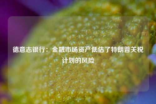 德意志银行：金融市场资产低估了特朗普关税计划的风险-第1张图片-车辆报废_报废车厂_报废汽车回收_北京报废车-「北京报废汽车解体中心」